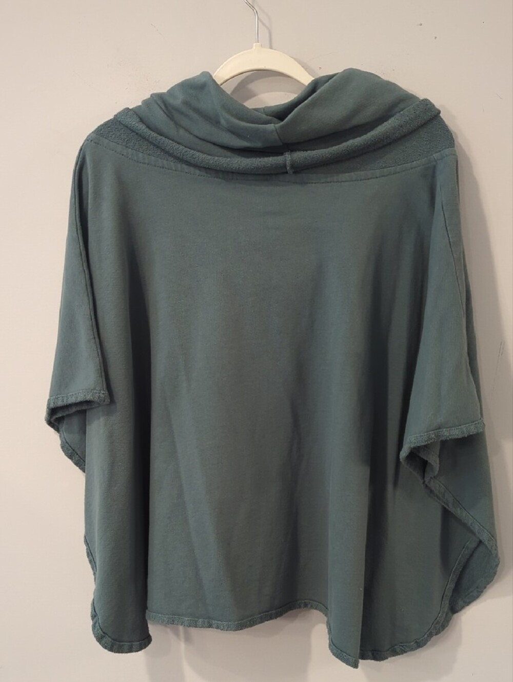 Cape Poncho Cowl Neck Teal Heidi Hess size Medium‎ image 5